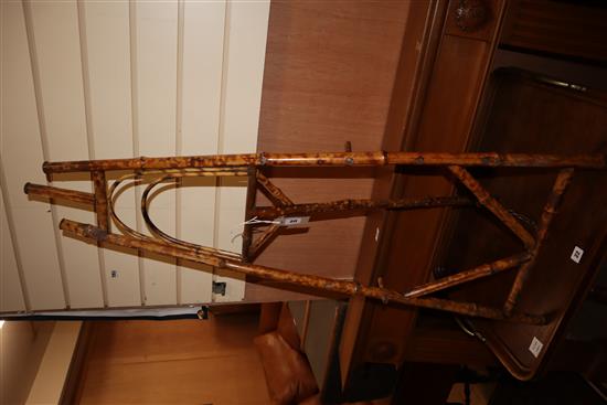 A Victorian bamboo easel, W.43cm H.115cm